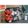 Image 1 : Tray Lot of Metal Belt Buckles, Oscar Mayer Whistle