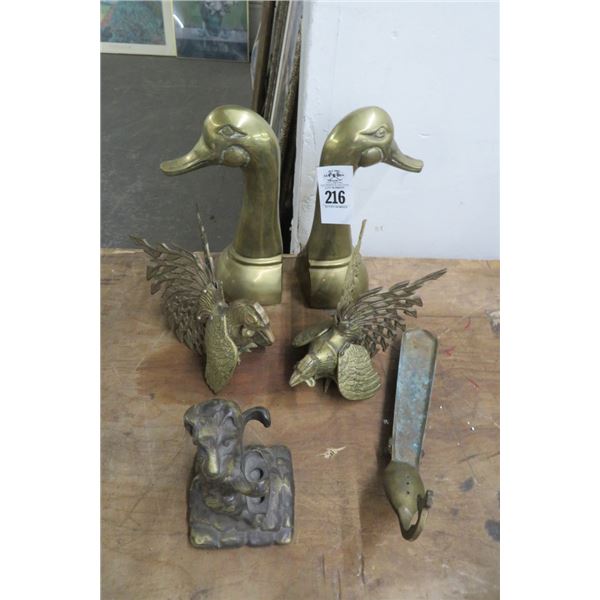 Lot of Brass Bird Décor