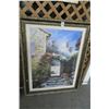 Image 1 : Framed Oil On Canvas "Garden Gate" - 40" x 50"