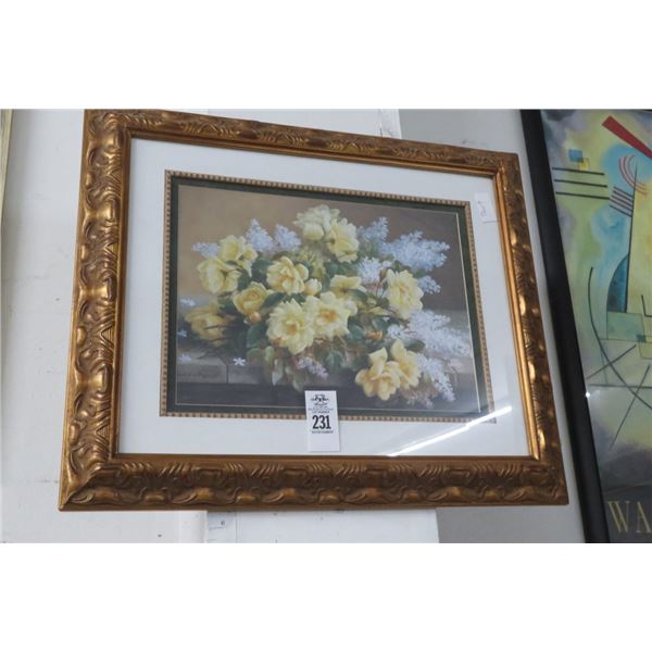 Framed Floral Print 24" x 20"