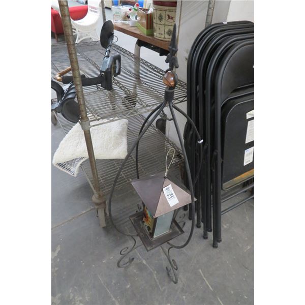 Black Metal Plant Hanger & Bird Feeder