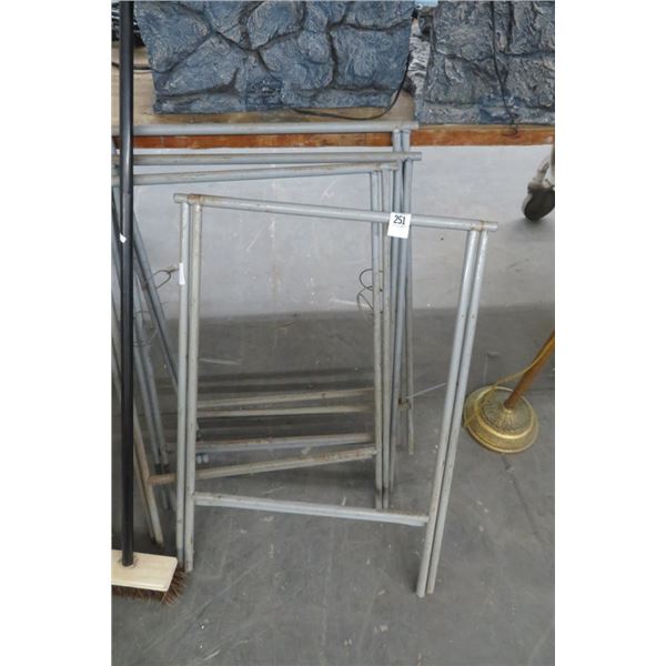 Lot of Metal Saw Horses