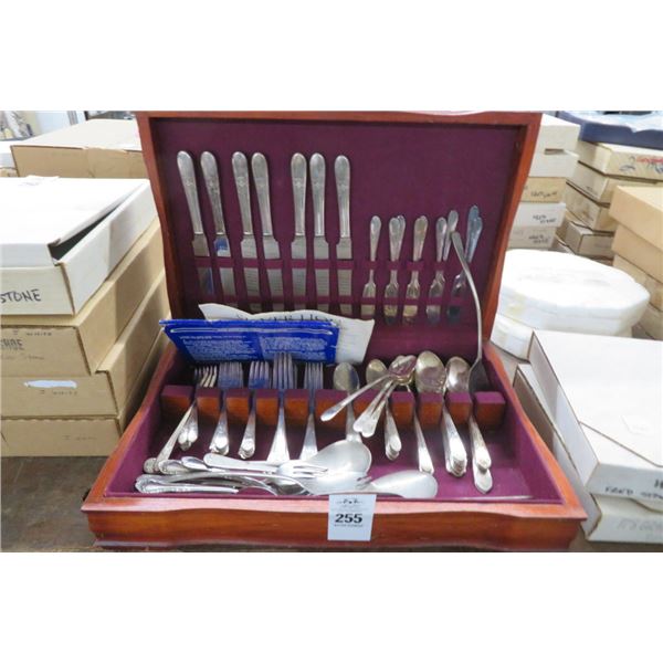 W.M. Rogers Silver Cutlery Set In Case