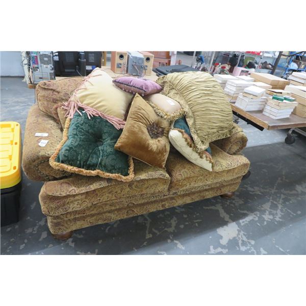 Lot of Asst. Throw Pillows & Loveseat