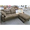 Image 1 : Brown Cloth Cushioned 2 Pc. Sectional Sofa/Chaise