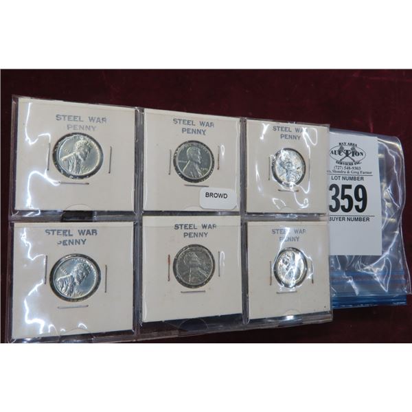 Six Steel World War II Pennies