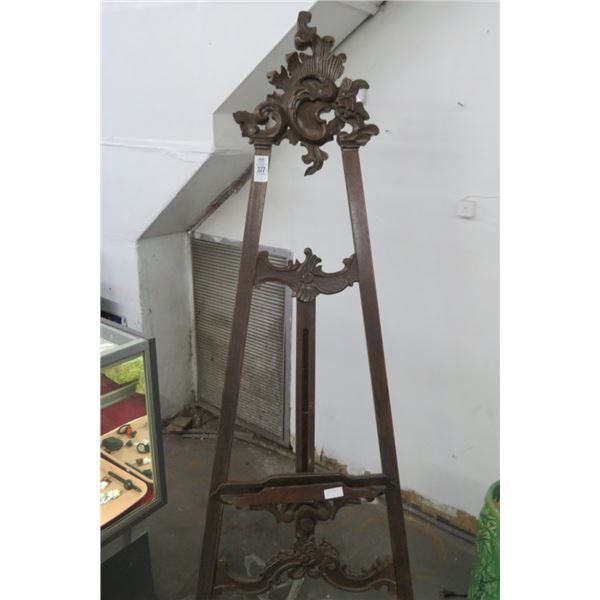 Carved Mahogany Easel