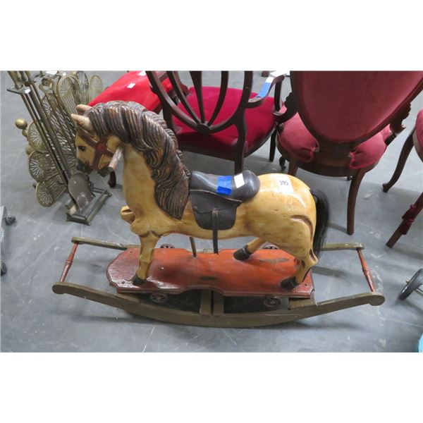 Vintage Wood Rocking Horse