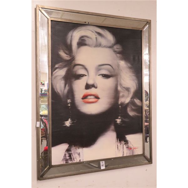 Mirror Framed Marily Monroe Oil On Canvas - 45  x 56 