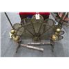 Image 2 : Brass Fire Screen Poker Set, Andirons