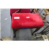 Image 2 : Mahogany Red Velvet Bench