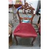 Image 1 : 2-Mahogany & Velvet Chairs - Vintage - 2 X $