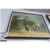 Image 1 : Framed Print Signed David Sheperd "Running Elephants"
