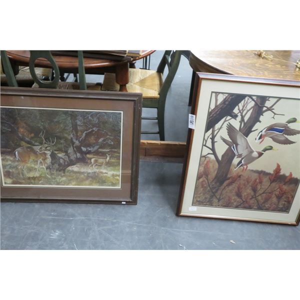 2-Framed Wildlife Prints - 2 X $