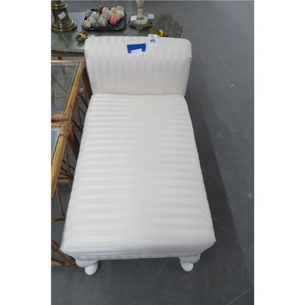 White Fabric Mini Chaise Lounge