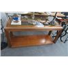 Image 1 : Oak w/Glasstop Hall Table