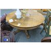 Image 1 : Round Clawfoot Tiger Oak Dining Table