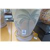 Image 2 : Ceramic Palm Leaf Motif Table Lamps (Pair)