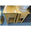 Image 1 : Oak 1 Drawer Side Tables (Pair)