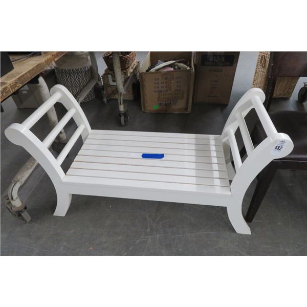 White Wood Bench