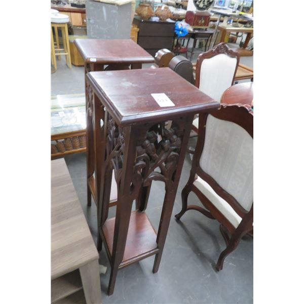 2-Mahogany Pedestals - 2 X $