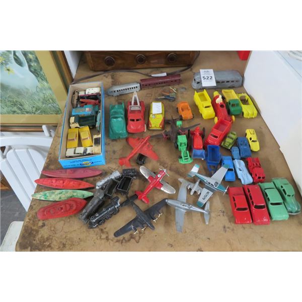 Lot of Vintage Toy Cars, Boats & Planes