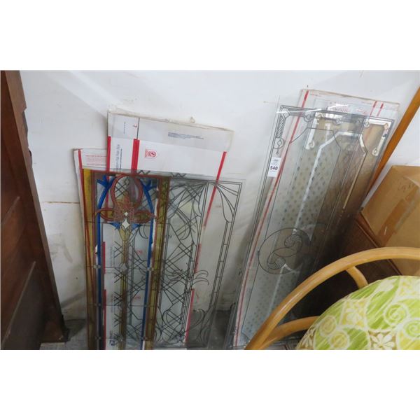 Lot of Etched Glass Panels (6)