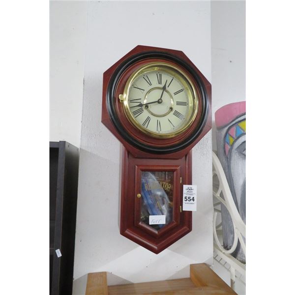 Mahogany Regulator Pendulum Wall Clock