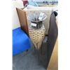 Image 1 : Metal/Wicker Footed Vase