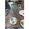 Image 1 : Lot of Metal Seashells, Palm Vase, Wine Rack & Plate Rack