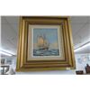 Image 3 : Framed Tall Ship Print & 2 Tile Wall Art