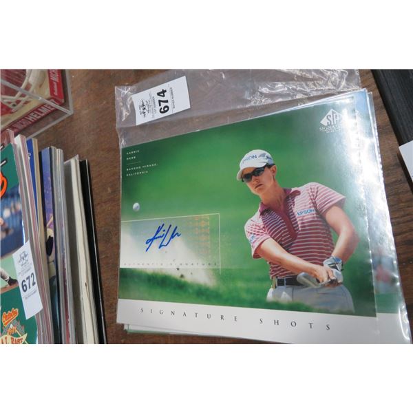 Golf Players Autographed Cards (3)