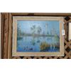 Image 1 : Framed Oil On Canvas Waterfowl Signed P. Garnet