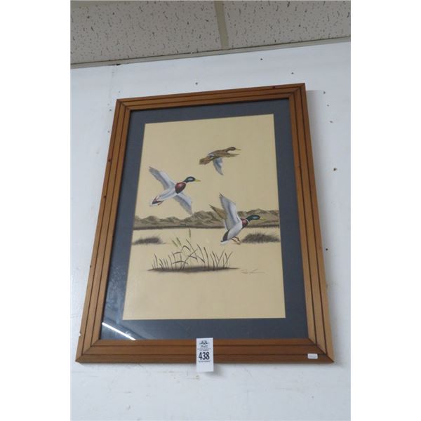 Framed Print "Landing Mallards" - 31" x 23"