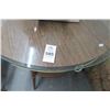 Image 2 : Round Mahogany Glasstop Side Table