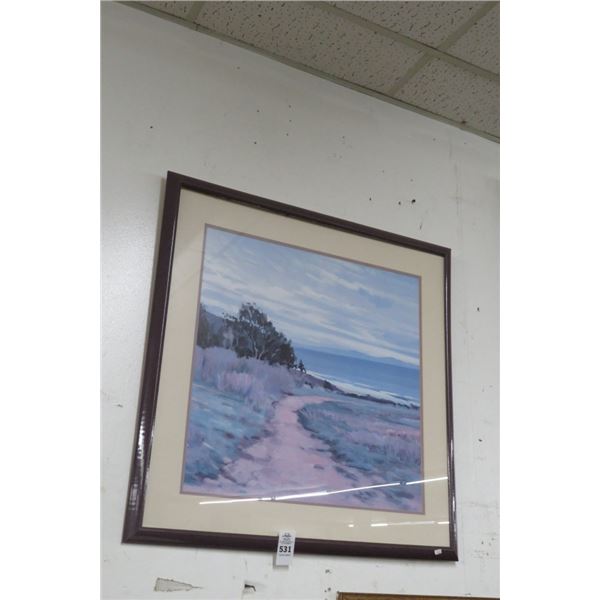 Framed Print "The Road To Sea" - 32" x 30"