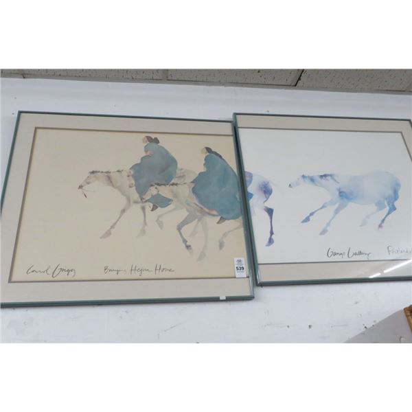 2-Framed Print "Bringing Hejira Home" by Card Grigg 30" x 34" - 2 X $