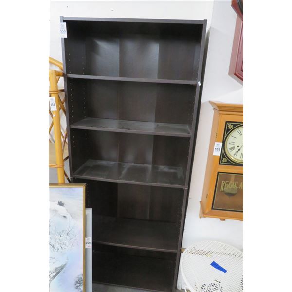 Formica Brown 4 Shelf Bookcase