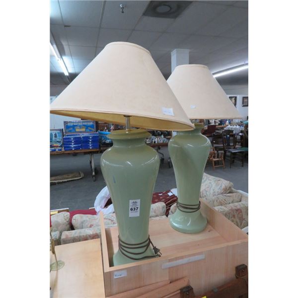 Green Ceramic Table Lamp (2)