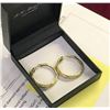 Image 1 : 14K Yellow Gold Diamond Earrings w/89 Rnd Brilliant Cut Diamonds See Photo Description