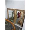 Image 1 : 2-Framed Floral Motif Mirror - 2' x 2' - 2 X $