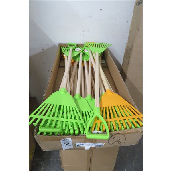 6-Small Garden Rakes (Case of 20) - 6 X $