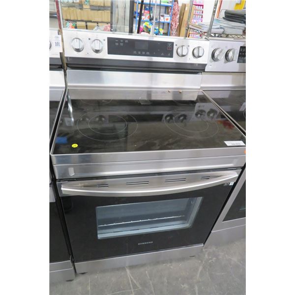 Samsung New Electric Flattop Range/Oven - Store Display - Rear Dent