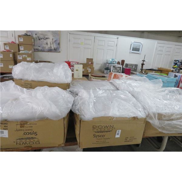 26-87  x 88  (20), 87  x 104  (6), Down White Comforters 26 X $