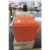 Image 1 : Cloth Orange Storage Ottoman