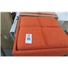 Image 2 : Cloth Orange Storage Ottoman