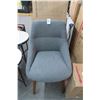 Image 1 : Contemporary Grey Cloth Side Chair - New