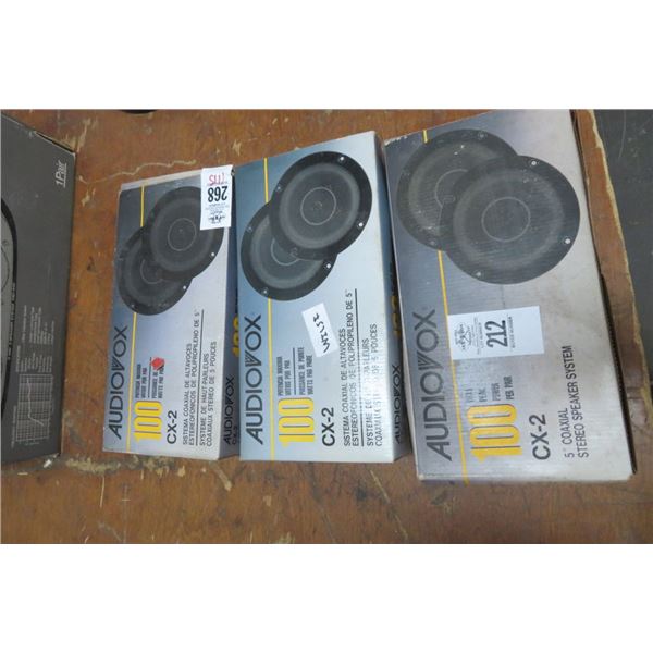 3-Audio Vox Stereo Speakers - 3 X $