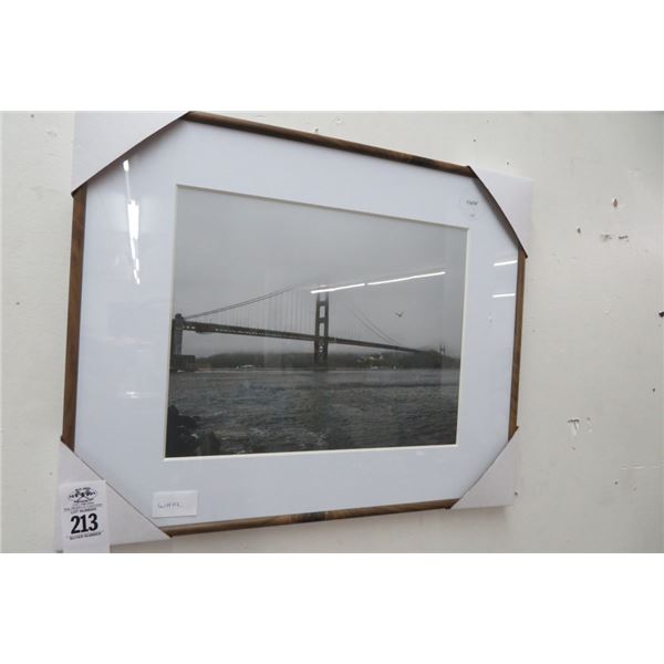 Framed Golden Gate Bridge Photograph 20" x 16"