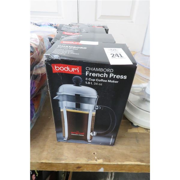 4-Bodium French Press Coffee Makers - 4 X $